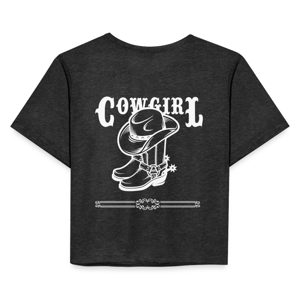 Women's Cropped T-Shirt - deep heather