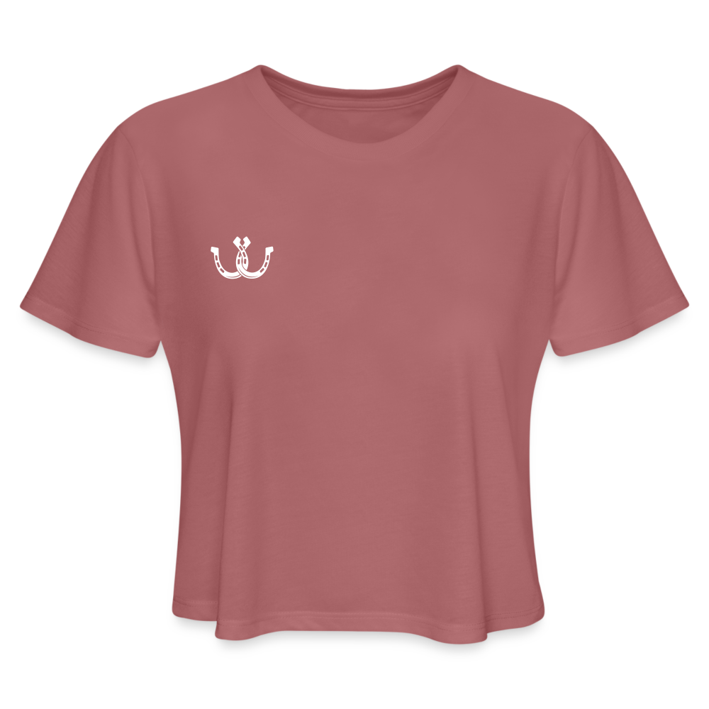 Women's Cropped T-Shirt - mauve