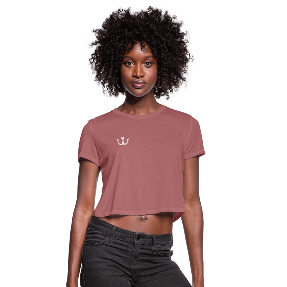 Women's Cropped T-Shirt - mauve