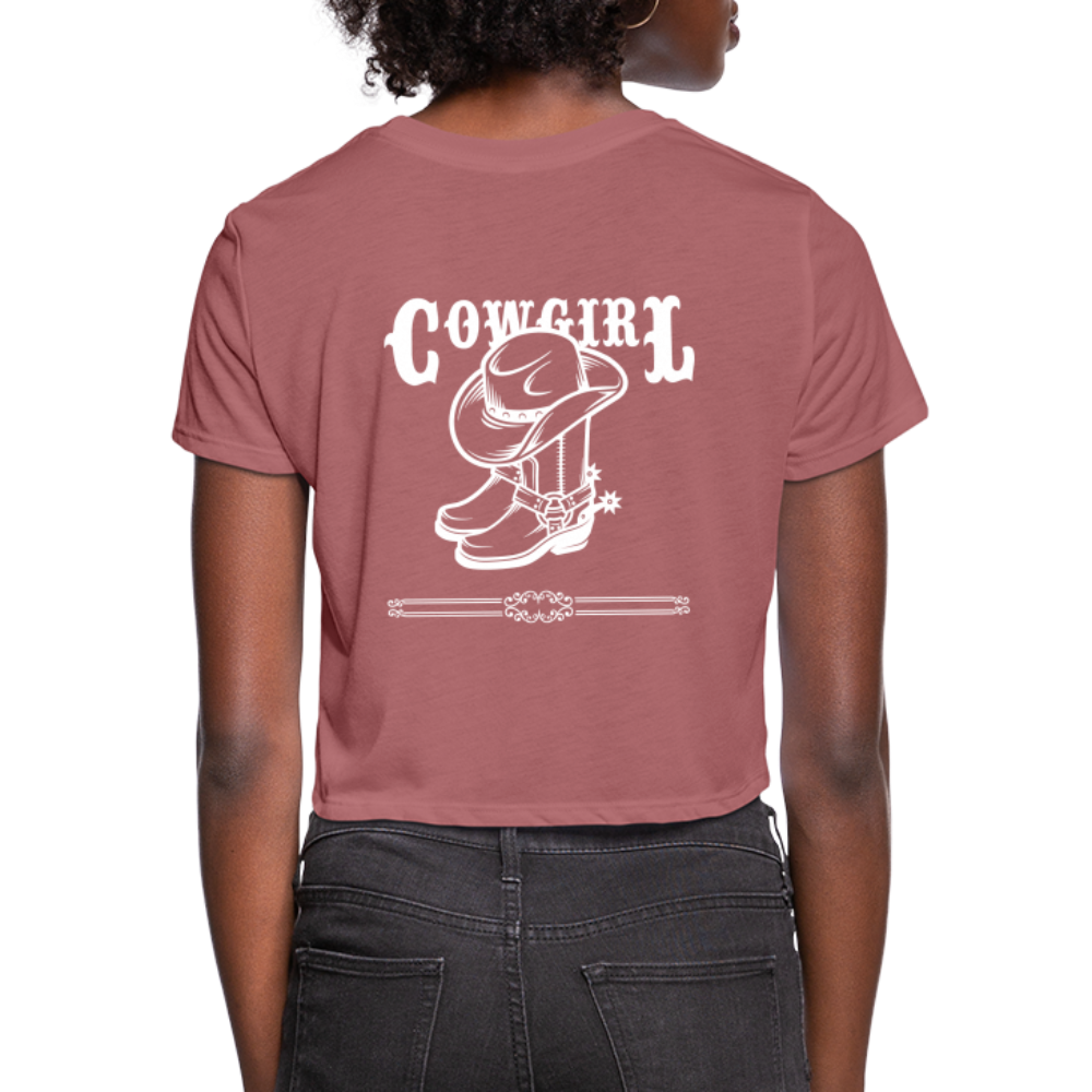 Women's Cropped T-Shirt - mauve