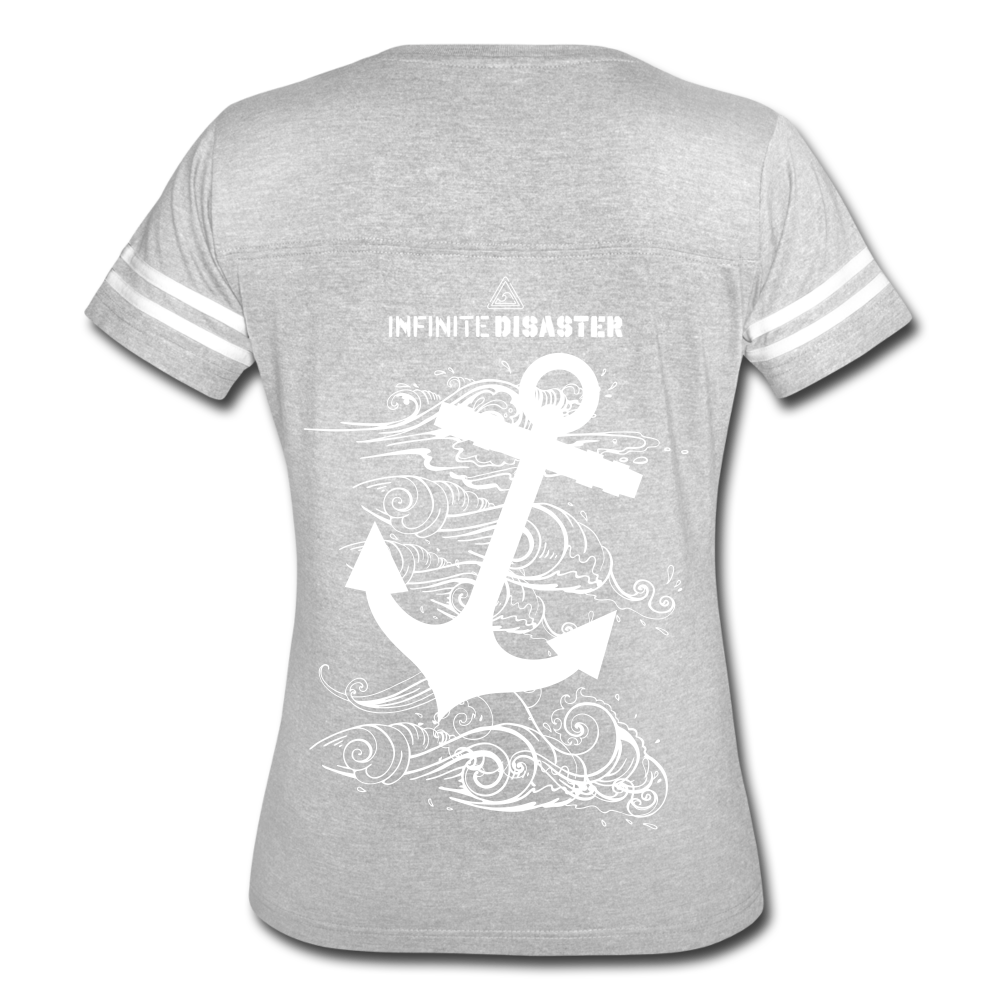 Woman's Infinite anchor shirt - heather gray/white
